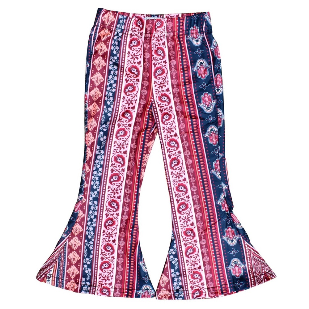 Little Girl's Bell Bottoms - Marsala Pink